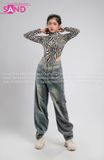 Outfit Phối Sẵn - (Quần Jeans phối Áo Bodysuit Họa Tiết)