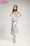 Outfit Phối Sẵn - (Quần Bạc Bóng phối Áo Ống Bạc)