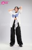 Outfit Phối Sẵn - (Quần Nắp Ngang Đen phối Áo Bóng Chày Trắng)