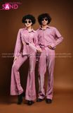 Trang Phục Disco Thập Niên 70 Hồng Nhạt Nữ