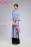 TAC0709 Áo Dài Gấm Thọ - Màu Tím Xanh