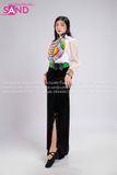 NTH0003 Trang Phục Dân Tộc Thái Nữ Trắng Tay Voan