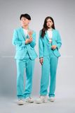 Outfit Phối Sẵn - (Set Vest Quần Ống Suông Xanh Biển Nam)