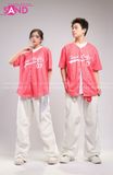 Outfit Phối Sẵn - (Quần Nắp Ngang Trắng Túi Hộp phối Áo Bóng Chày Sọc Đỏ)
