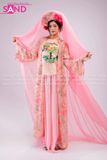 TTL0504 Áo Dài Yếm Cách Tân Thêu Văn Hóa Đạo Mẫu - Hồng (Bắc Bling)