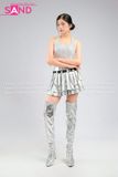 Outfit Phối Sẵn - (Áo Kim Sa Bạc phối Váy Bạc Ngắn)