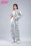 Outfit Phối Sẵn - (Áo Khoác Bạc Túi Khóa Kéo Form Cứng phối Quần Bạc Suông Túi Hộp)