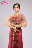 TNT0402 Trang Phục Campuchia / Thái Lan - Nữ Đỏ Đậm
