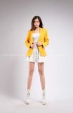 Outfit Phối Sẵn - (Chân Váy Trắng phối Vest Vàng)