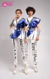 Outfit Phối Sẵn - ( Bộ Gương Trắng Phối Táp Xanh )