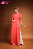 TAA0405 Áo Dài Đỏ Chấm Bi ( Cô Ba Sài Gòn )