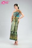 TNT0908 Trang Phục Dân Tộc Khơ Me/Thái Lan Nữ - Xanh Lá Đậm