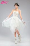 Outfit Phối Sẵn - (Áo 2 Dây Cúp Ngực Tua Rua Trắng phối Váy Voan Trắng)