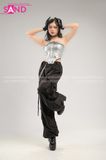 Outfit Phối Sẵn - (Quần Nắp Ngang Đen phối Áo Ống Bạc)
