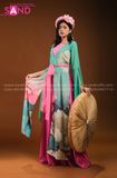 TTL0805 Tứ Thân Liền Sen Xanh Hồng Tay Lơi