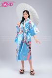 Áo Kimono Hoạ Tiết - Xanh Da Trời