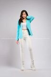 Outfit Phối Sẵn - (Quần legging Trắng phối Vest Xanh Biển)
