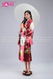 Áo Kimono Hoạ Tiết - Đỏ Đô