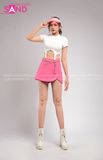 Outfit Phối Sẵn - (Set Quần Short Trắng Phối Áo Croptop Móc Trắng )