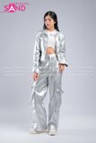 Outfit Phối Sẵn - (Áo Khoác Bạc Túi Khóa Kéo Form Cứng phối Quần Bạc Suông Túi Hộp)