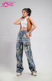 Outfit Phối Sẵn - (Quần Jeans phối Gile Vải Nâu)