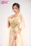 VDD1101 Váy Dạ Hội Dài Tay Lơi Đính Đá