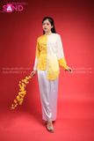 TBT0302 Áo Bà Ba Vàng Đậm Loang - Nữ