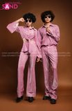 Trang Phục Disco Thập Niên 70 Hồng Nhạt Nữ