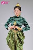 TNP0902 Trang Phục Hoá Trang Campuchia Nữ - Xanh Lá