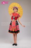 NHM0409 Trang Phục Dân Tộc H'Mông Nữ Liền - Đỏ