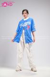 Outfit Phối Sẵn - (Quần Nắp Ngang Trắng phối Bóng Chày Xanh)