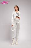 Outfit Phối Sẵn - (Set Quần Short Trắng Phối Áo Croptop Móc Trắng )