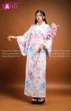 TNN0003 Set Kimono Trắng Hoạ Tiết Hoa