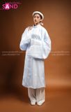 TCN0802 Áo Ngũ Tấc Màu Xanh Dương Nhạt 2 Lớp Nữ