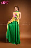 TYD0305 Set Yếm Lụa Vàng Xanh LáThiết Kế