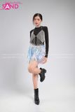 Outfit Phối Sẵn - (Váy Kim Sa Loang phối Đai Ngực Xích)
