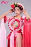 TYD0413 Set Tứ Thân Tấm Cám Thiết Kế Voan Tay Lơi - Đỏ Đồng Tiền
