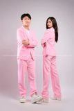 Outfit Phối Sẵn - (Set Vest Quần Ống Suông Hồng)