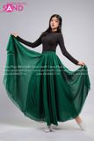 TMC0901 Váy 720 Múa Cổ Trang - Màu Xanh Đậm Áo Đen