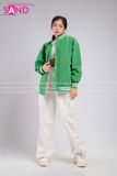 Outfit Phối Sẵn - (Quần Nắp Ngang Trắng phối Áo Bomber Xanh Lá)