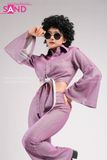 Trang Phục Disco Nữ Thập Niên 70 Tím Hồng