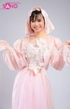 TYD0518 Yếm Hồng Ngày Hội Lim Đính Hoa - Hồng (Bắc Bling)