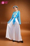 Yếm Trắng Hoạ Tiết Xanh Dương TYK0803 Khoác Tơ Xanh Biển TTK0801 Vấn Xanh Trắng DMV0008 Quần Váy Trắng Phi TQV0003