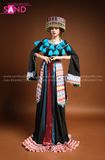 NHM0108 Trang Phục Dân Tộc H' Mông Thiết Kế Trình Diễn Xanh Đen