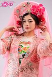 TTL0504 Áo Dài Yếm Cách Tân Thêu Văn Hóa Đạo Mẫu - Hồng (Bắc Bling)
