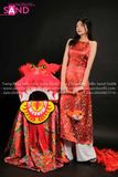 TYD0410 Yếm Đỏ Thêu Thiết Kế