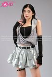 Outfit Phối Sẵn - (Áo Kim Sa Ánh Bạc Mũ Trùm Kèm Bao Tay Đen)