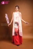 TYD0504 Set Yếm Hồng Hoạ Tiết