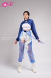 Outfit Phối Sẵn - (Quần Khoét Đáy Lưới phối Áo Burger Xanh Dương)