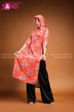 TAC0405 Áo Dài Khăn Bàn - Đỏ